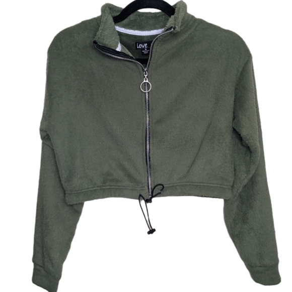 Love Women's Green Fuzzy Jacket and Pants Set Size S ๐โจ - Picture 2 of 13